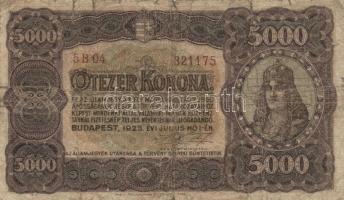 1923. 5000K (2x) klf nyomdahely jelöléssel! T:III,IV