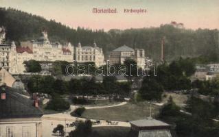 2 db régi külföldi városképes lap: Salzburg, Marienbad / 2 old foreign postcards