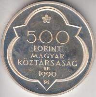 1990. 500Ft Ag "Mátyás király / Buda" T:PP 
Adamo EM114
