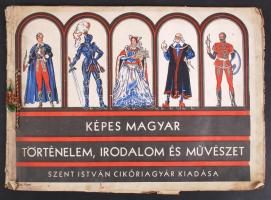 Képes magyar történelem, irodalom és művészet Szent István cikóriagyár kiadása. Komplett képes gyűjtőmappa