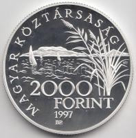 1997. 2000Ft Ag "Régi balatoni hajók I - Helka&Kelén" T:PP Eredeti tokban, tanúsítvánnyal! Adamo EM146