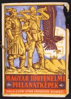 Magyar történelmi pillanatképek Szent István cikóriagyár kiadása. Komplett képes gyűjtőmappa. Szélén néhány lap foltos