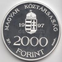 1997. 2000Ft Ag "Integráció az EU-ba - EURO I" T:PP Eredeti tokban, tanúsítvánnyal! Adamo EM147