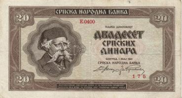 10db bankjegy az 1940-es évekből lengyel, horvát, szerb papírpénzek T:vegyes
10pcs of Polish, Serbia...