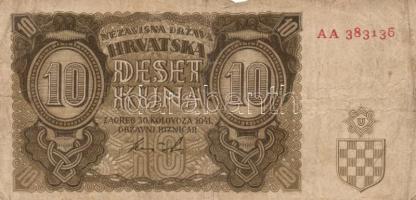 10db bankjegy az 1940-es évekből lengyel, horvát, szerb papírpénzek T:vegyes
10pcs of Polish, Serbia...