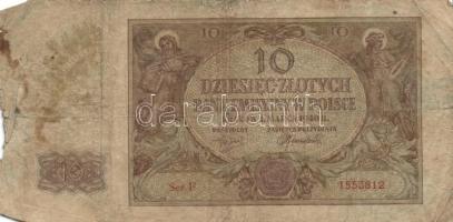 10db bankjegy az 1940-es évekből lengyel, horvát, szerb papírpénzek T:vegyes
10pcs of Polish, Serbia...