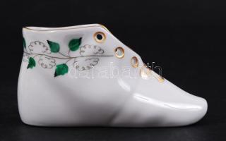 Apponyi mintás Herendi porcelán cipőcske. Hibátlan. 10x5 cm