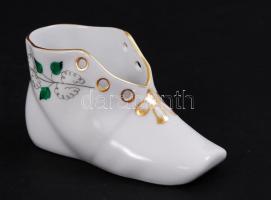 Apponyi mintás Herendi porcelán cipőcske. Hibátlan. 10x5 cm