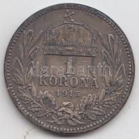 1915. 1K Ag "Ferenc József" T:2 patina