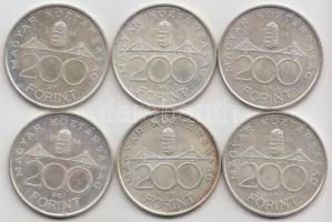 1994. 200Ft Ag "Deák" (6x) T:2 Adamo F13.1