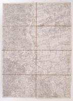 cca 1910 Dombóvár környéke vászon katonai térkép / military map