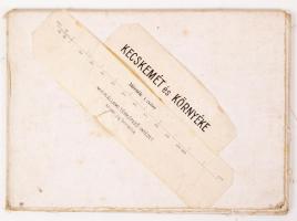 cca 1910 Kecskemét és környéke vászon térkép