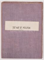 cca 1900 St Pölten vászon térkép / Canvas map 60x50 cm