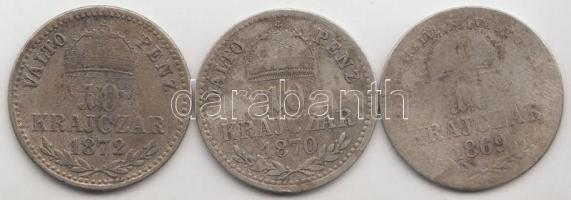 1869KB-1870KB-1872KB 10Kr Ag (3x) T:3 Adamo M10.1