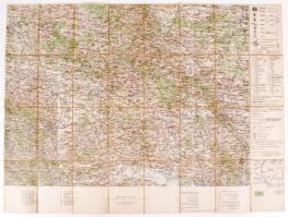 cca 1910 Jaroslau és Lemberg vászon térkép  / Canvas map 60x80 cm