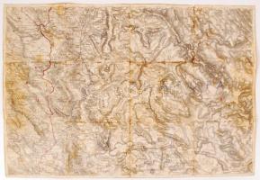 1912 Montenegro térkép kis lyukakkal / map with small faults 40x50 cm