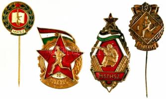 4db klf MSZHSZ, MHSZ és MHK kitűző, jelvény T:2