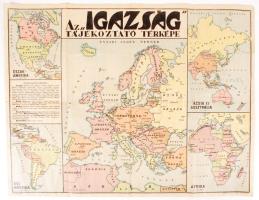 cca 1930 Az Igazság tájékoztató térképe 40x60 cm