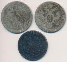 Ausztria 1837. 3Kr Ag "I. Ferdinánd" + 1858B 5/10Kr + 1870. 10Kr Ag "I. Ferenc József" T:3,3- Austria 1837. 3 Kreuzer "Ferdninand V" + Hungary 1858B 5/10 Kreuzer + Austria 1870. 10 Kreuzer Ag "Franz Joseph I" C:F,VG Krause KM 2191, 2182, 2206