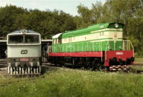 12 db modern vonat témájú motívum lap / 12 modern motive cards, trains