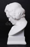 Herendi fehér mázas Beethoven mellszobor, jelzett (mélynyomás), hibátlan, m: 20 cm. / Herendi porcel...