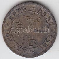 Hongkong 1890. 10c Ag T:2- patina Hong Kong 1890. 10 cents Ag C:VF patina