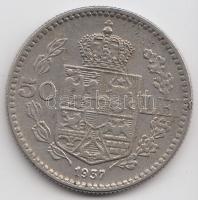 Románia 1937. 50L "II. Károly" T:2,2- Romania 1937. 50 Lei "Carol II" C:XF,VF Krause KM#50