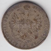 Ausztria 1861A 1Fl Ag "Ferenc József" T:2- Austria 1861A 1 Florin Ag "Franz Joseph" C:VF