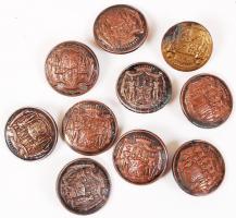 10 db gomb osztrák hercegi címerrel.