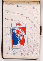 1914 Zsebnaptár - Frank Testvérek úridivat Debrecen bőr borítású