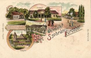 Szobráncfürdő, Klein Ignác kiadása, litho