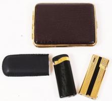 Retro cigaretta tárca, 1 db szivargyújtó, 1 db Mustang (USA) öngyújtó