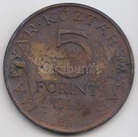 1948. 5Ft Ag "Petőfi" T:2-