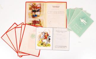 cca 1930-1940 Magyar Királyi Posta által kiadott dísztáviratok magyar grafikusok és festők illusztrációival, 11 db.