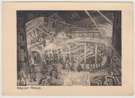 Otto Weber 3 db festményről készült aláírt fotómásolat fotólap méretben