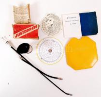 Régi fotós kellékek, pl. fénymérő