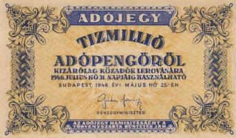 1946. 10.000.000AP fordított címer T:I-