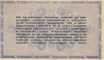 1946. 10.000.000AP fordított címer T:I-