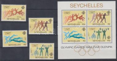 1984 Nyári olimpia, Los Angeles sor Mi 563-566 + blokk 24
