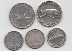 Kanada 1963-1964. 10c Ag (2x) + 1967. 10c Ag + 1964-1967. 25c Ag (2x) T:2-3
Canada 1963-1964. 10 Cen...