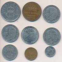 Svédország 1965-1986. 5Ö-5K (9xklf) T:2,2-
Sweden 1965-1986. 5 Öre - 5 Kronor (9xdiff) C:XF,VF