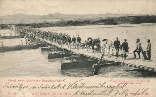 1899 K.u.K. military, Pionnier Bataillon Nr. 6 / pioneer unit, bridge construction