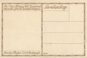 'Az Iparművészeti Iskola levelezőlapjai' Ungarische Werkstätte no. 2022. kiadja Rigler Rt....