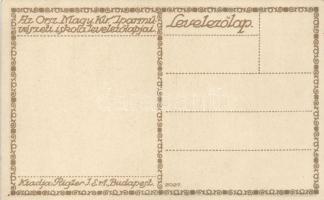 'Az Iparművészeti Iskola levelezőlapjai' Ungarische Werkstätte no. 2027. kiadja Rigler Rt....