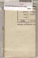 8db Iskolai Bizonyítvány (1913-1920)