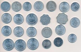 24db vegyes fémpénz Ázsiából T:vegyes 24pcs of mixed coins from Asia C:mixed