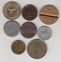 8db különböző magyar és külföldi zseton és játékpénz T:vegyes