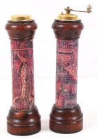 Sótartó és borsőrlő, fa, közepes állapotban, m:21 cm