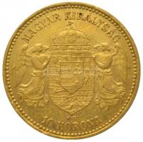1894. 10K Au "Ferenc József" Körmöcbánya (3.39g/0.900) T:2,2- 
Hungary 1894. 10 Korona Au ...