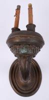 Antik bronz falikar, behúzva, m:40 cm, h:26 cm